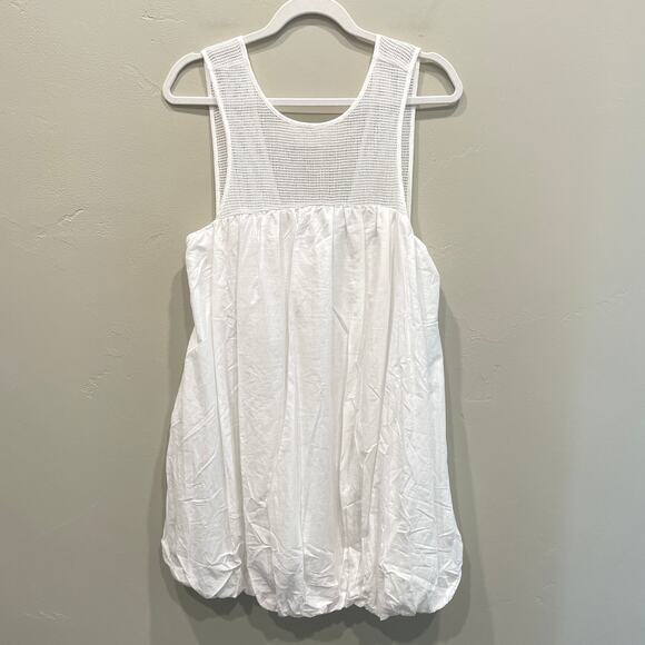 NWT Anthropologie White Bubble Mini Dress in Ivory - Size: Medium - Picture 1 of 10